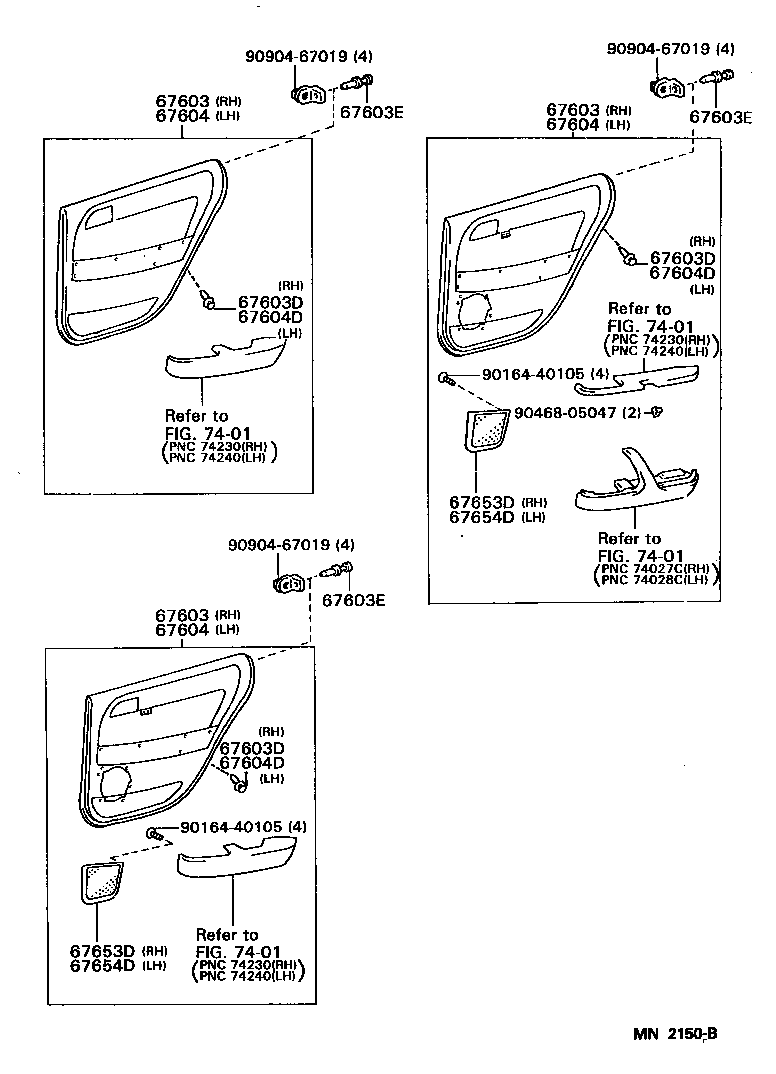 68104-22240 GLASS SUB-ASSY, REAR DOOR, LH product image