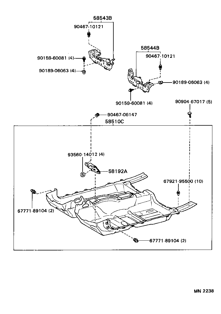58191-30030 FOOTREST, FRONT FLOOR, RH product image
