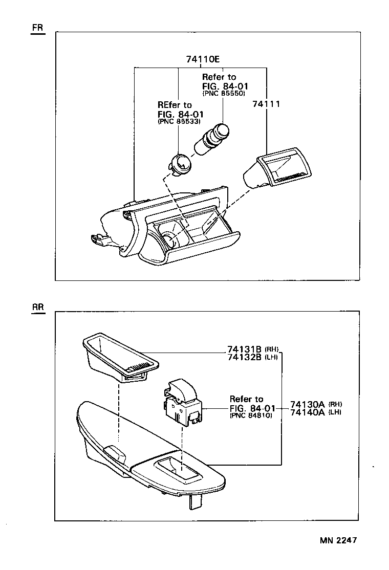 74270-30021 RECEPTACLE ASSY, REAR ASH, RH product image