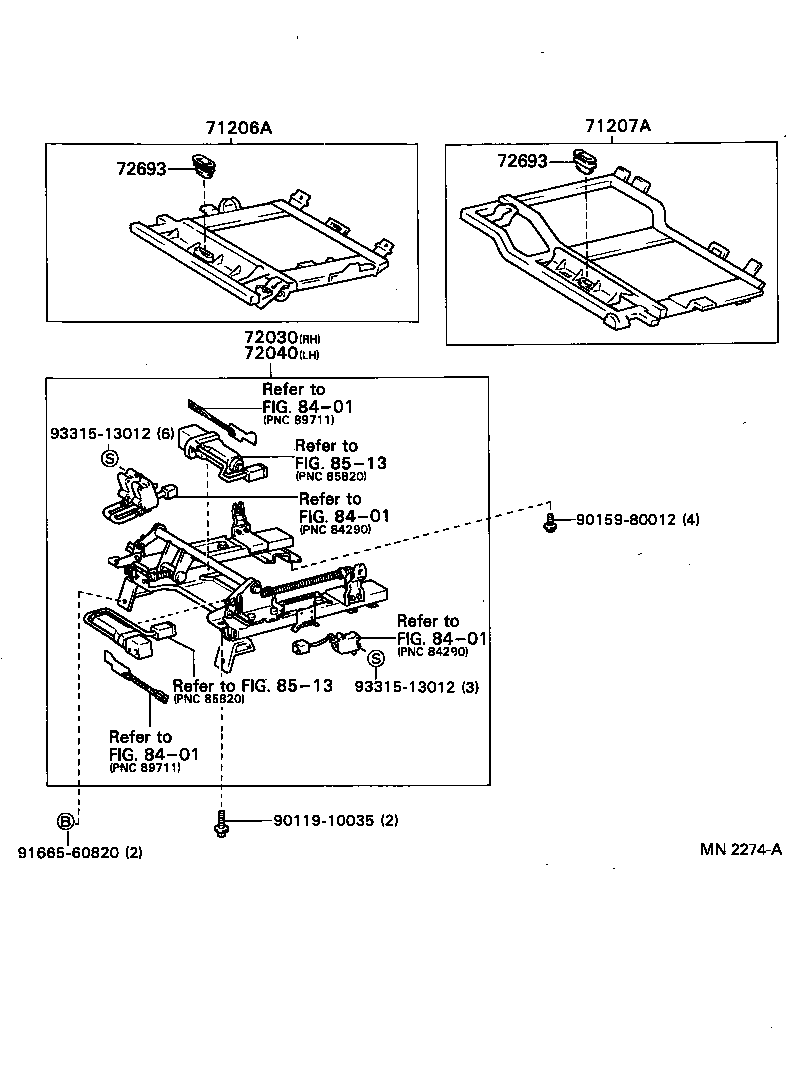 71260-40010 BRACKET ASSY, SEAT, OUTER LH product image