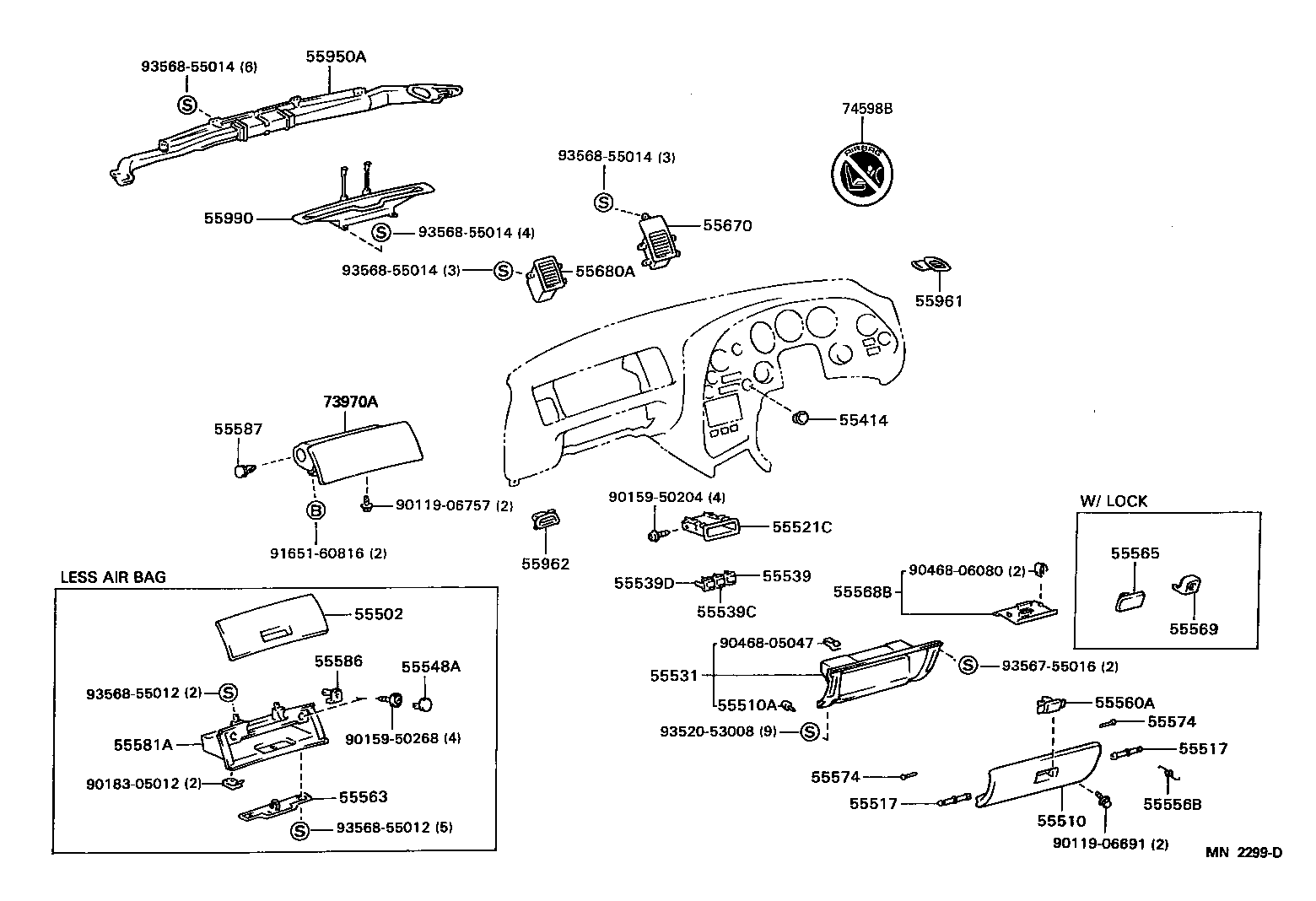 55405-14130 PANEL SUB-ASSY, INSTRUMENT CLUSTER FINISH, CENTER product image