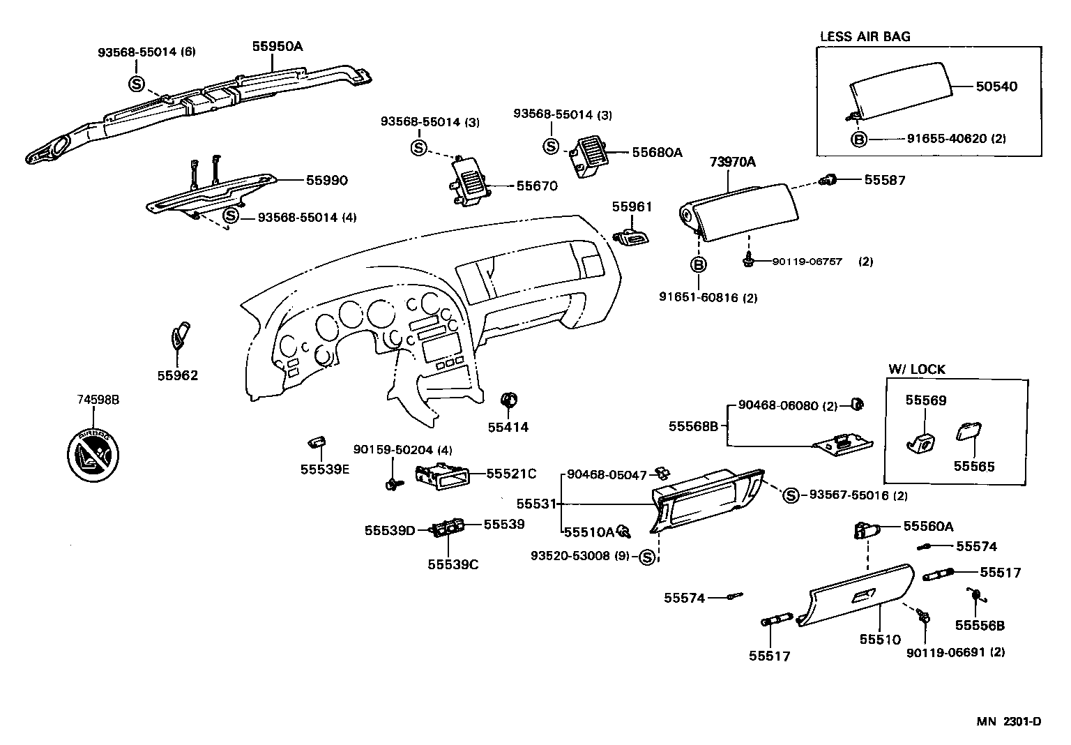 55405-14130 PANEL SUB-ASSY, INSTRUMENT CLUSTER FINISH, CENTER product image