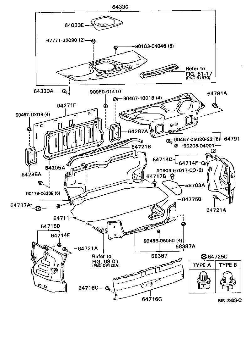 58703-30100 COVER SUB-ASSY, LUGGAGE COMPARTMENT SIDE, RH product image