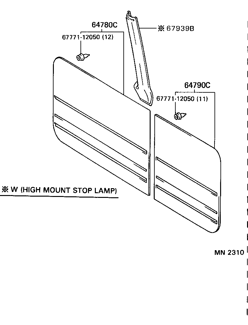 67388-60010 PROTECTOR, BACK DOOR EDGE product image