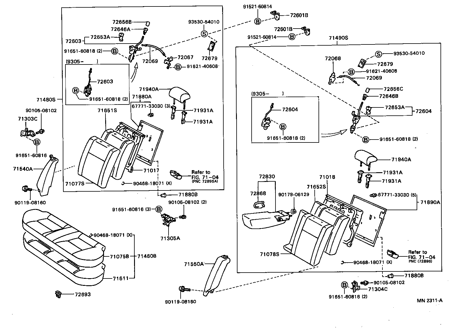71065-2B030-C2 COVER, REAR SEAT CUSHION, RH (FOR SEPARATE TYPE) product image