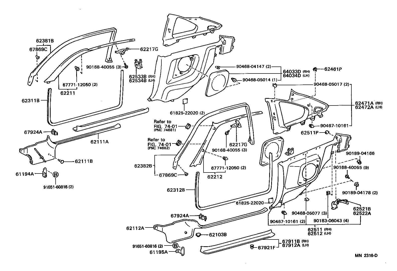 67924-14010 CLAMP, DOOR SCUFF PLATE, NO.2 product image