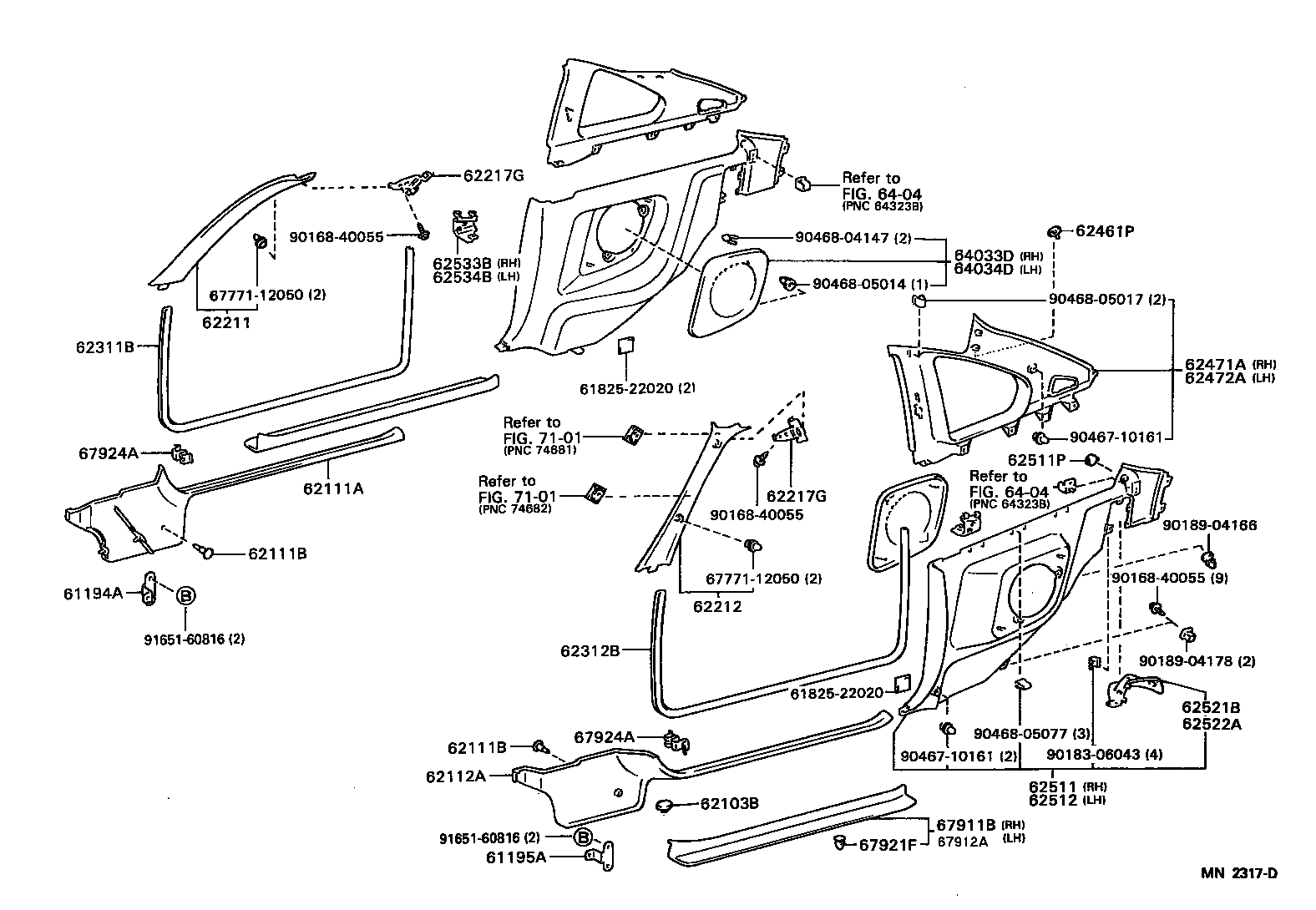 67924-14010 CLAMP, DOOR SCUFF PLATE, NO.2 product image