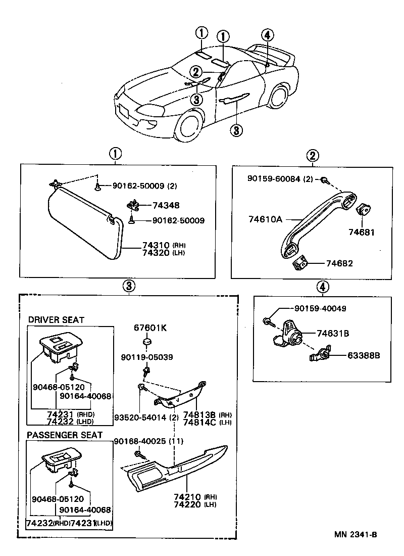 74231-14120 PANEL, FRONT ARMREST BASE, UPPER RH product image