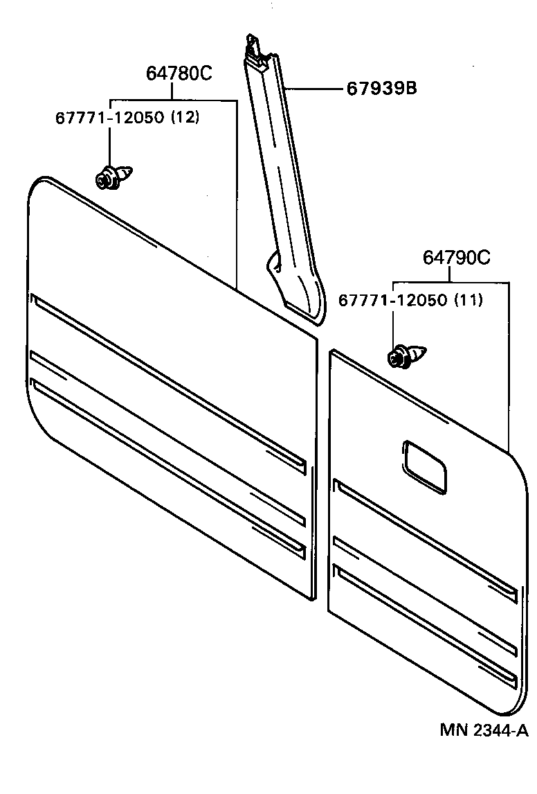 67006-60030 PANEL SUB-ASSY, BACK DOOR, LH product image