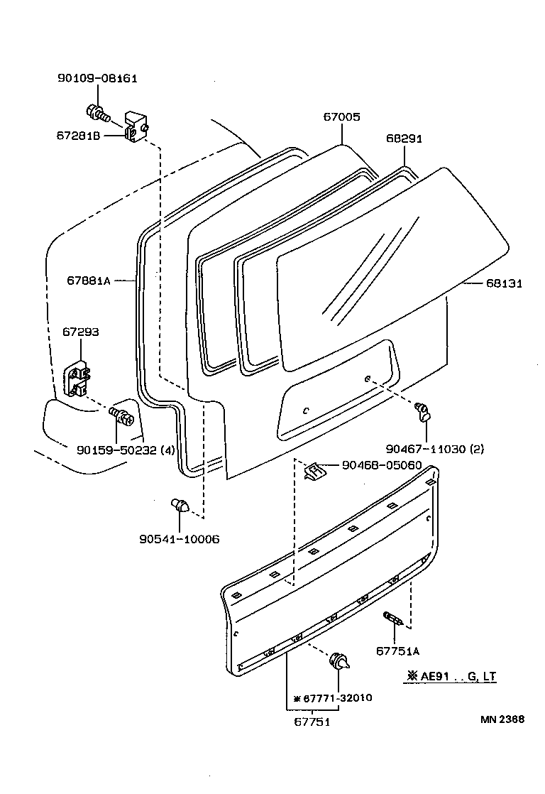 67005-1F050 PANEL SUB-ASSY, BACK DOOR product image