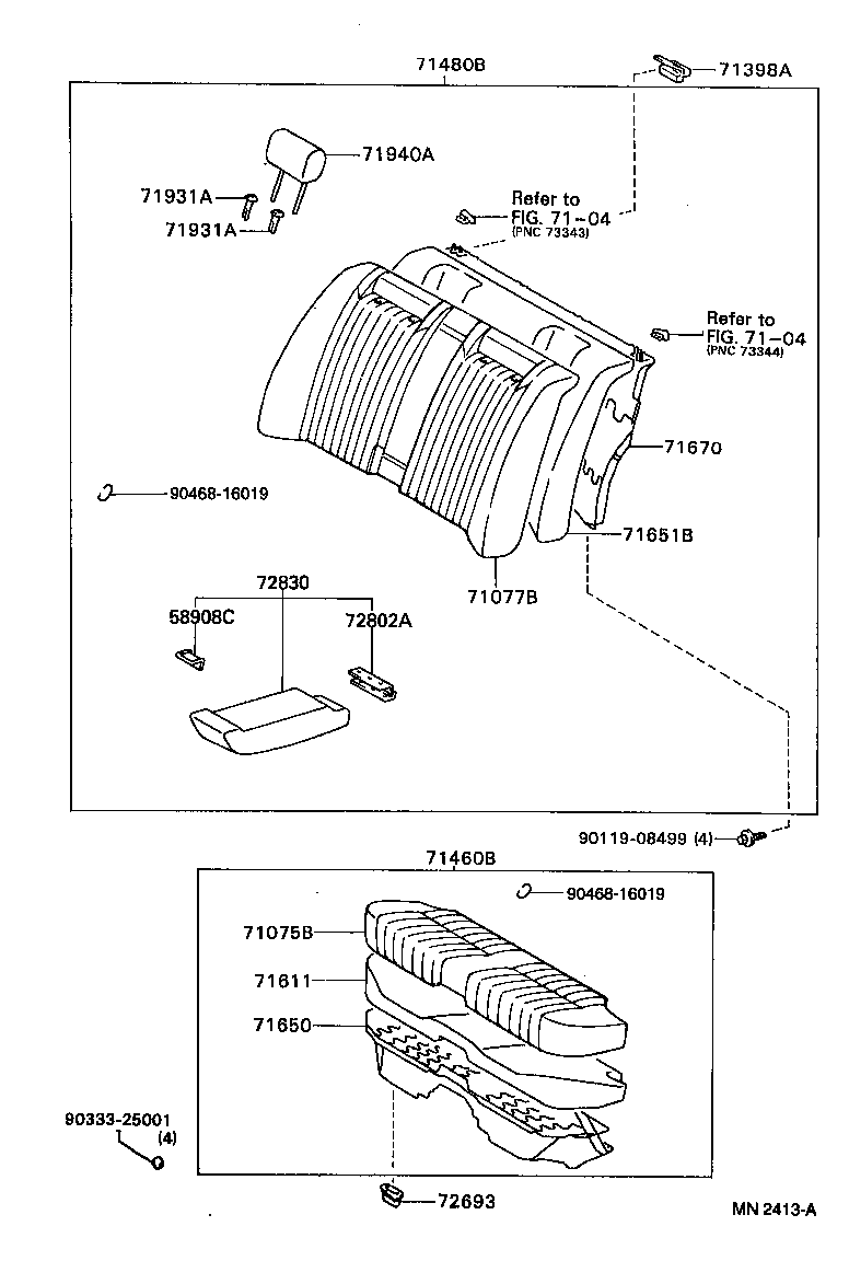 72809-30021 LOCK SUB-ASSY, REAR SEAT ARMREST product image
