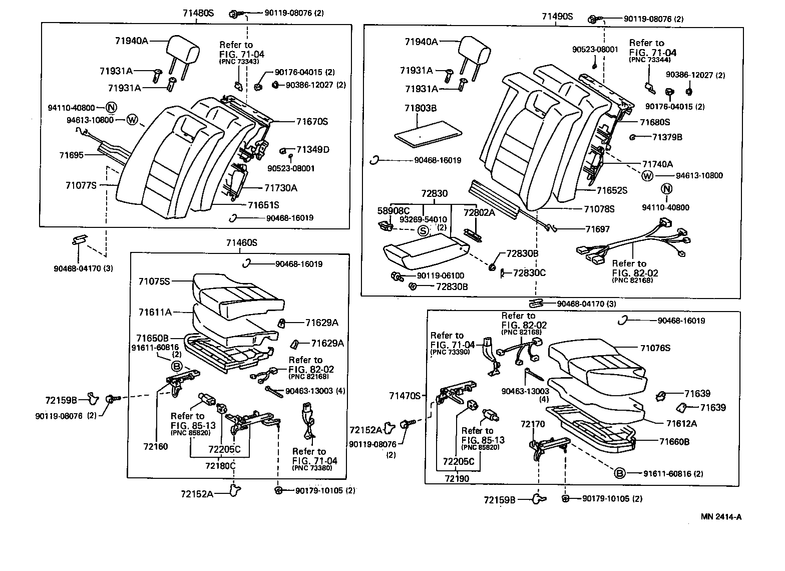 72809-30021 LOCK SUB-ASSY, REAR SEAT ARMREST product image
