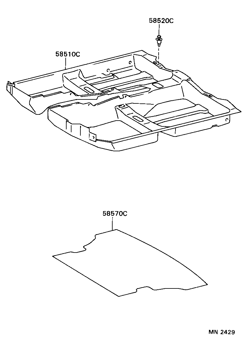 58510-2D680-C2 CARPET ASSY, FRONT FLOOR, FRONT product image