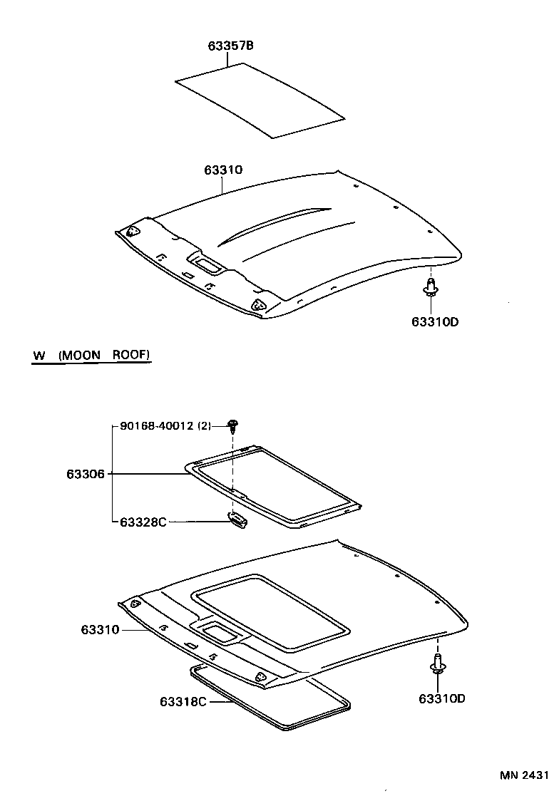 63357-90B05 SILENCER, ROOF product image