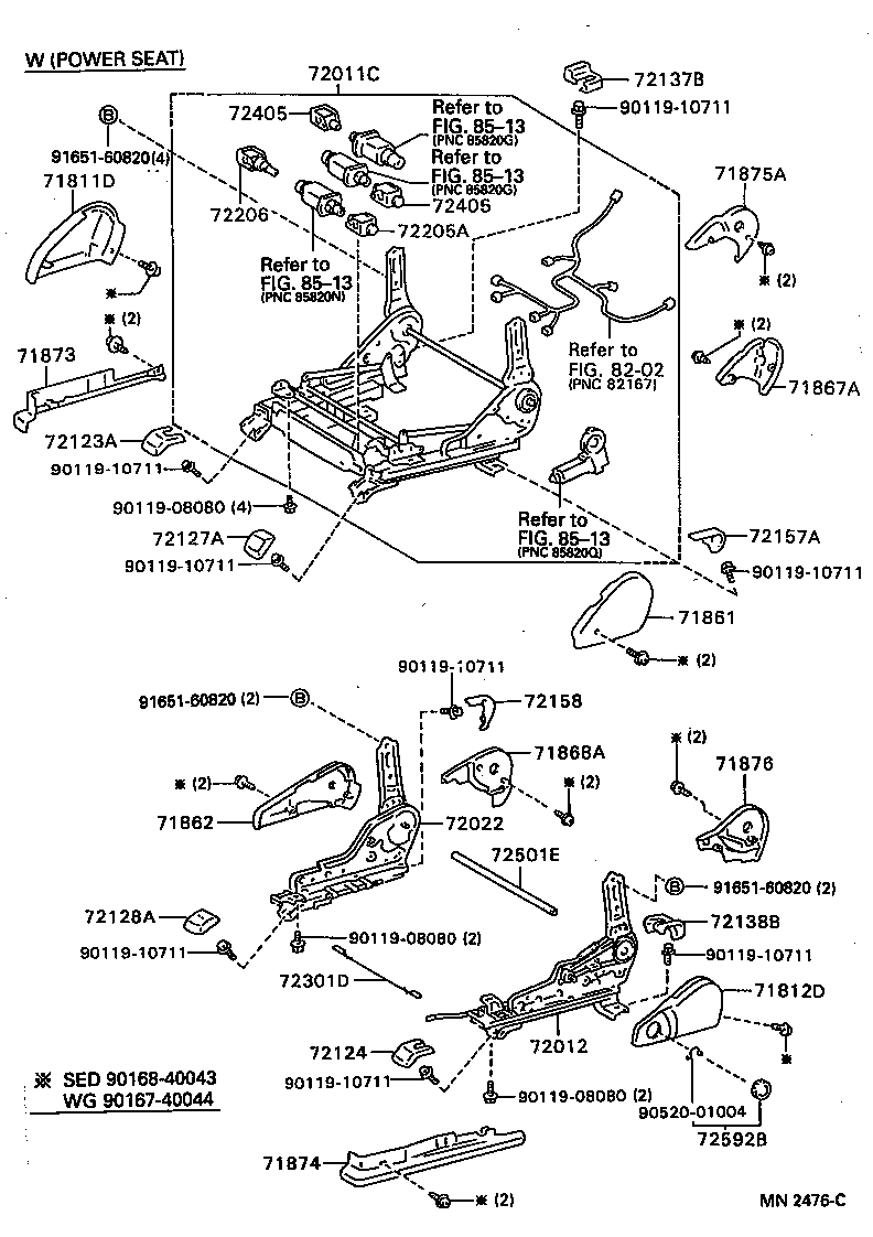 71610-32100 SPRING ASSY, FRONT SEAT CUSHION, RH(FOR SEPARATE TYPE) product image
