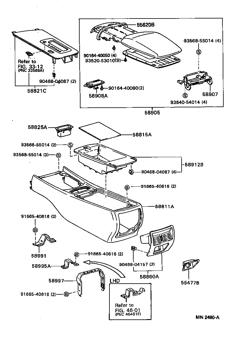 58804-30180 PANEL, CONSOLE, UPPER product image