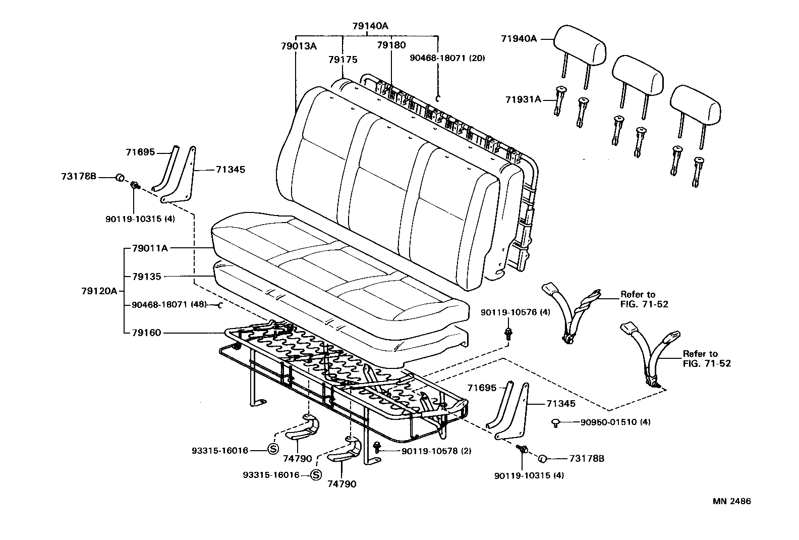 71012-95J18 FRAME SUB-ASSY, FRONT SEAT CUSHION, LH product image