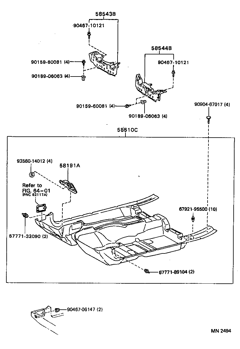 58191-30030 FOOTREST, FRONT FLOOR, RH product image