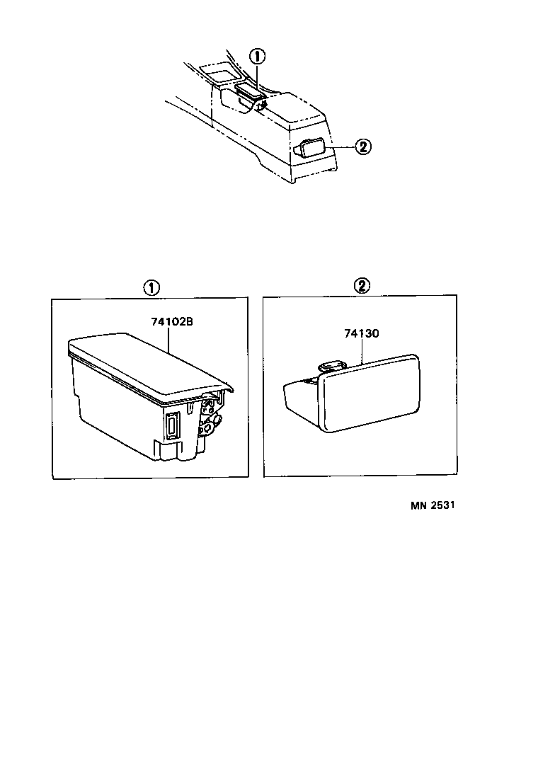 74102-20240-B0 BOX SUB-ASSY, FRONT ASH RECEPTACLE product image