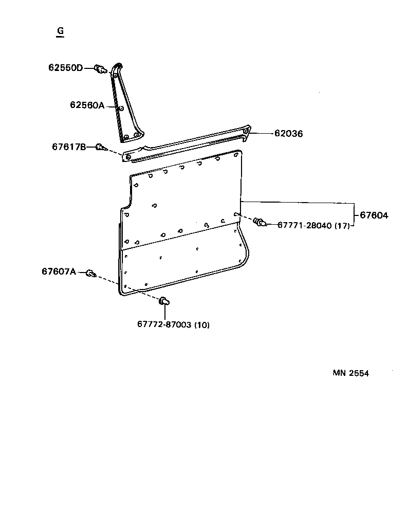 67003-28140 PANEL SUB-ASSY, SLIDE DOOR, RH product image