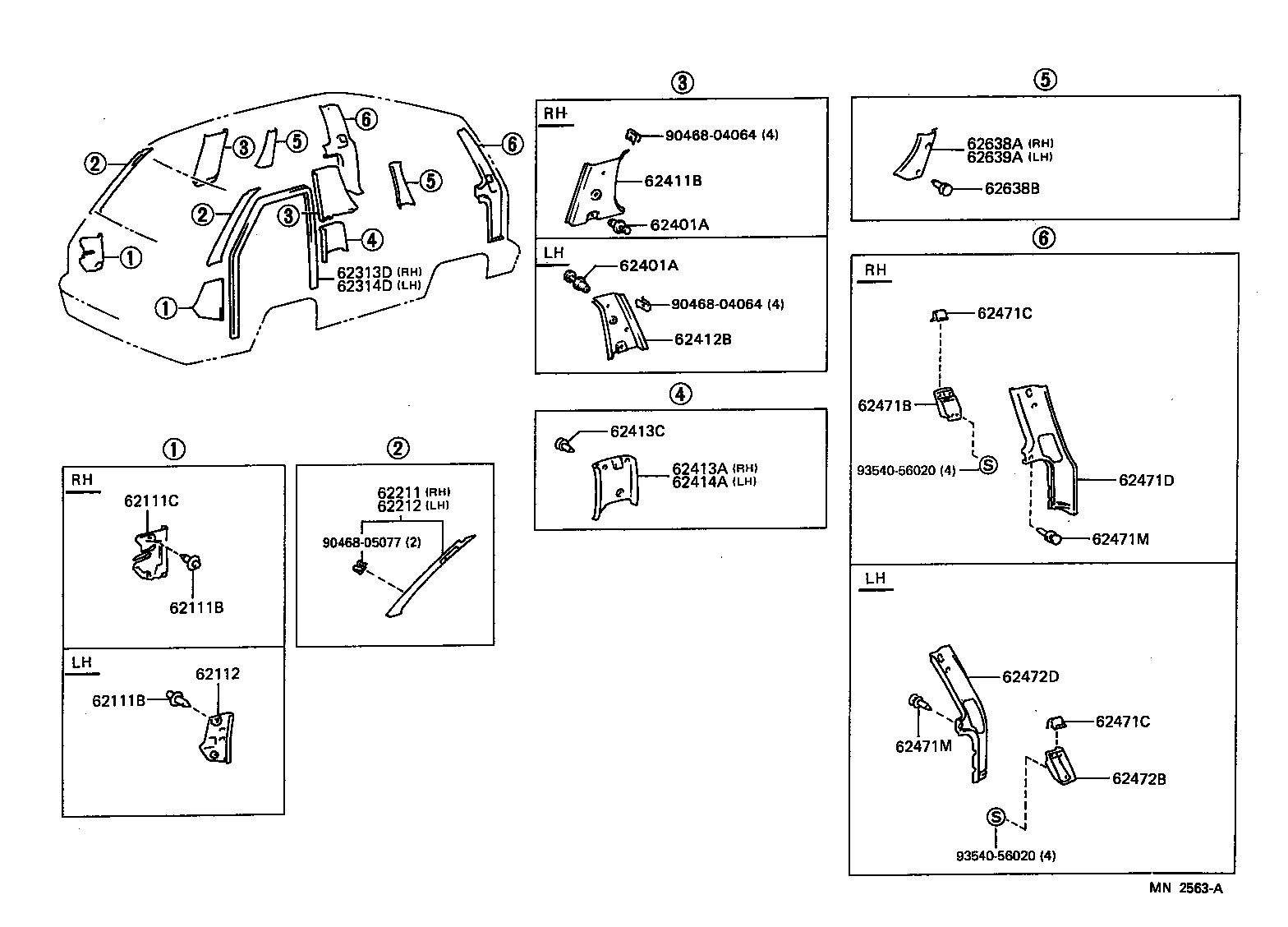 62333-28010-B0 TRIM, REAR DOOR OPENING, LH product image