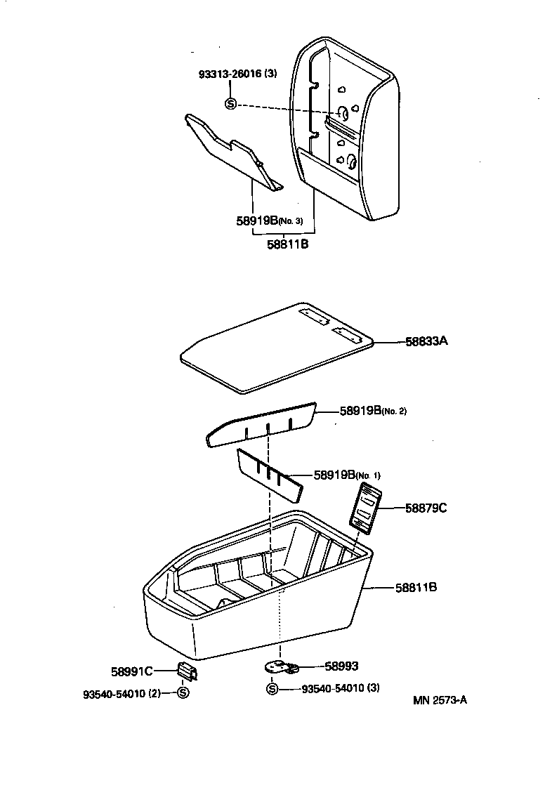 58879-37010 LABEL, CONSOLE DOOR LOCK INFORMATION product image