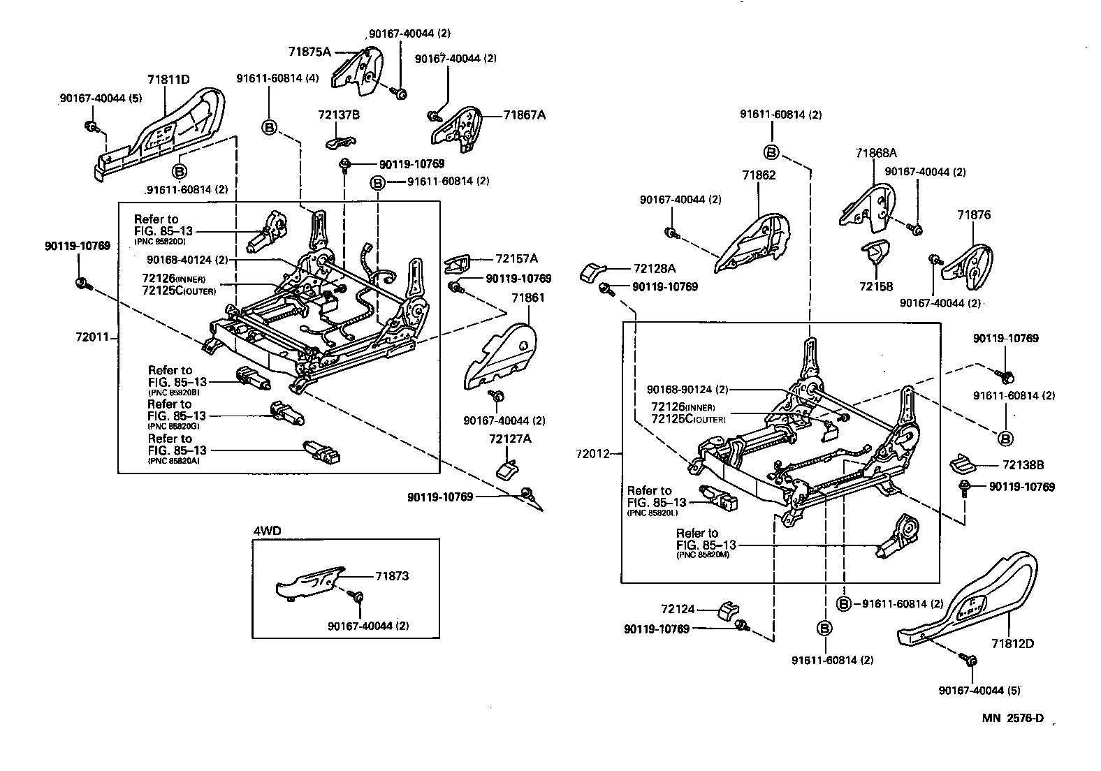 71630-22601 SPRING ASSY, FRONT SEAT BACK, RH(FOR SEPARATE TYPE) product image