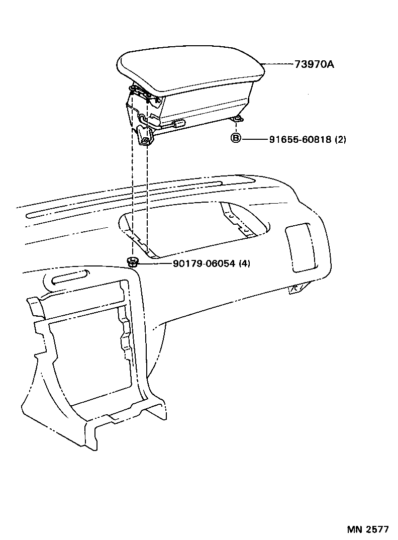 55374-17010 BRACKET, INSTRUMENT PANEL LOWER MOUNTING, NO.1 product image