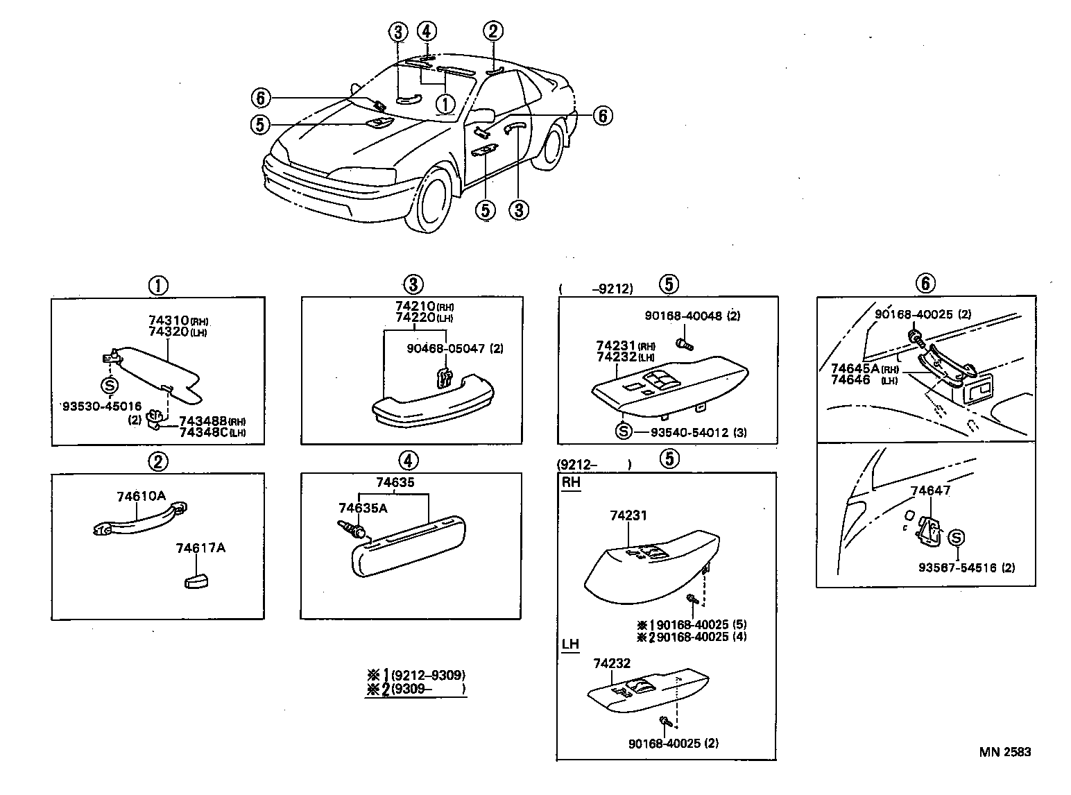74310-16451-B0 VISOR ASSY, RH product image