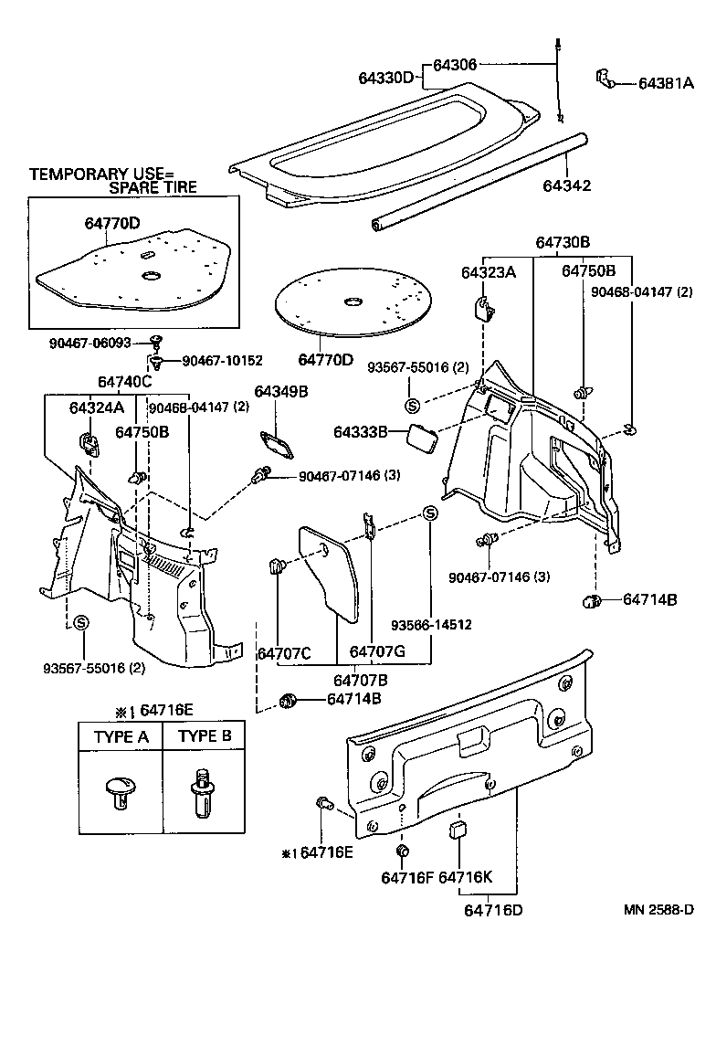 64770-20250 COVER ASSY, SPARE WHEEL product image