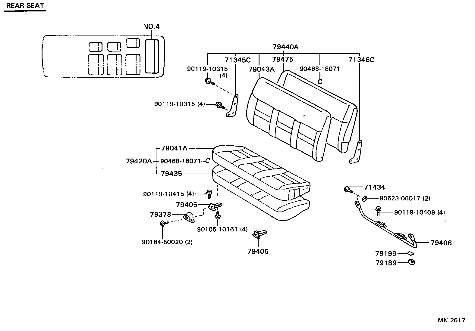 71012-95J18 FRAME SUB-ASSY, FRONT SEAT CUSHION, LH product image