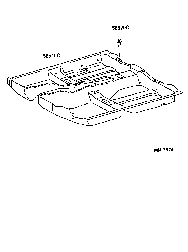 58510-2D680-B2 CARPET ASSY, FRONT FLOOR, FRONT product image