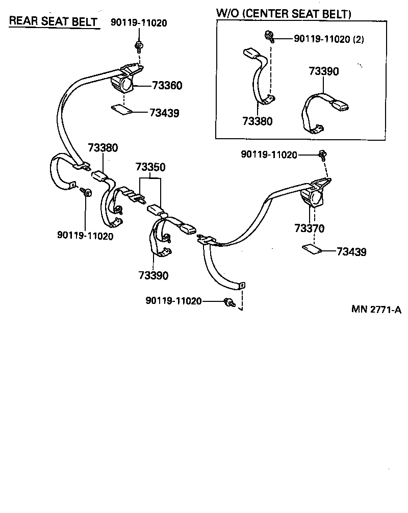 73220-16630-B0 BELT ASSY, FRONT SEAT OUTER, LH product image