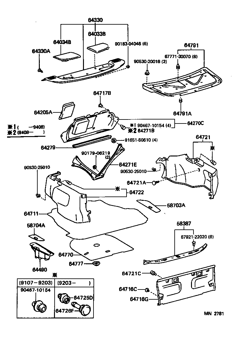 64330-33100-04 PANEL ASSY, PACKAGE TRAY TRIM product image