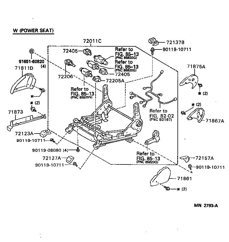 71875-33020-C0 COVER, RECLINING ADJUSTER INSIDE, RH product image