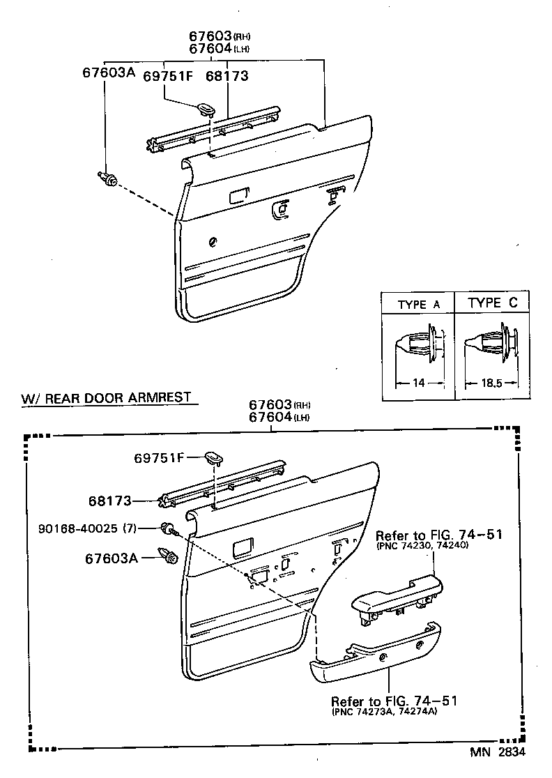 75718-89102 COVER, FRONT DOOR BELT MOULDING END, REAR RH product image