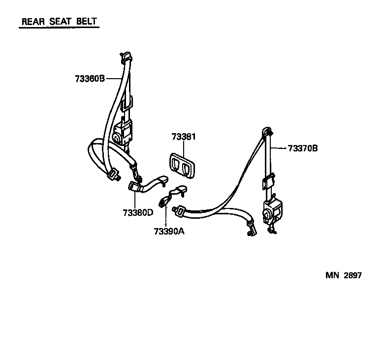 73178-04030-B0 CAP, SEAT BELT ANCHOR COVER product image