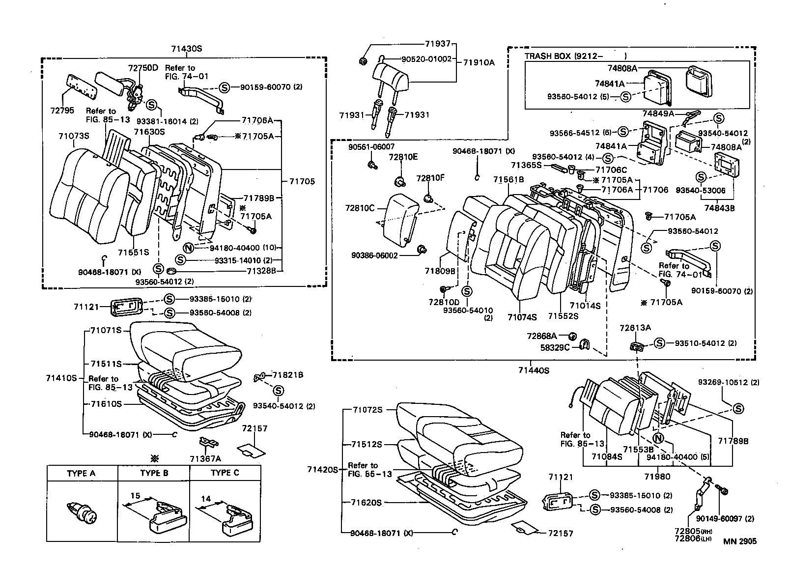 71014-40020 FRAME SUB-ASSY, FRONT SEAT BACK, LH product image