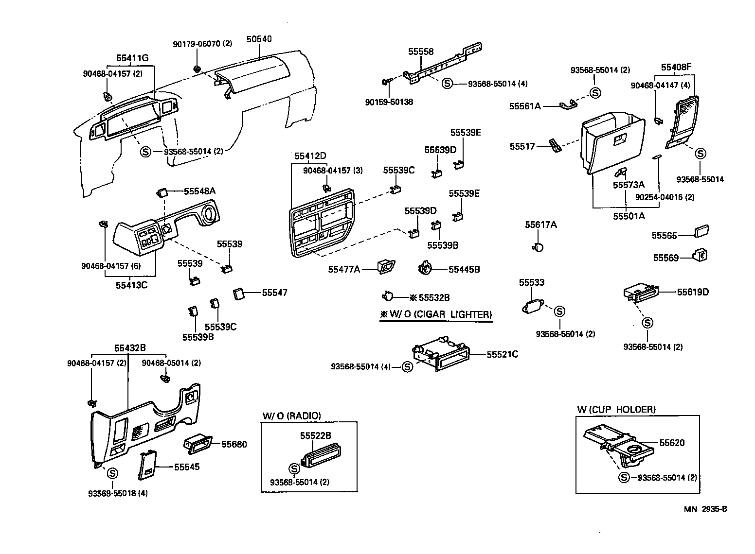 55306-60080 BRACE SUB-ASSY, INSTRUMENT PANEL, NO.1 product image