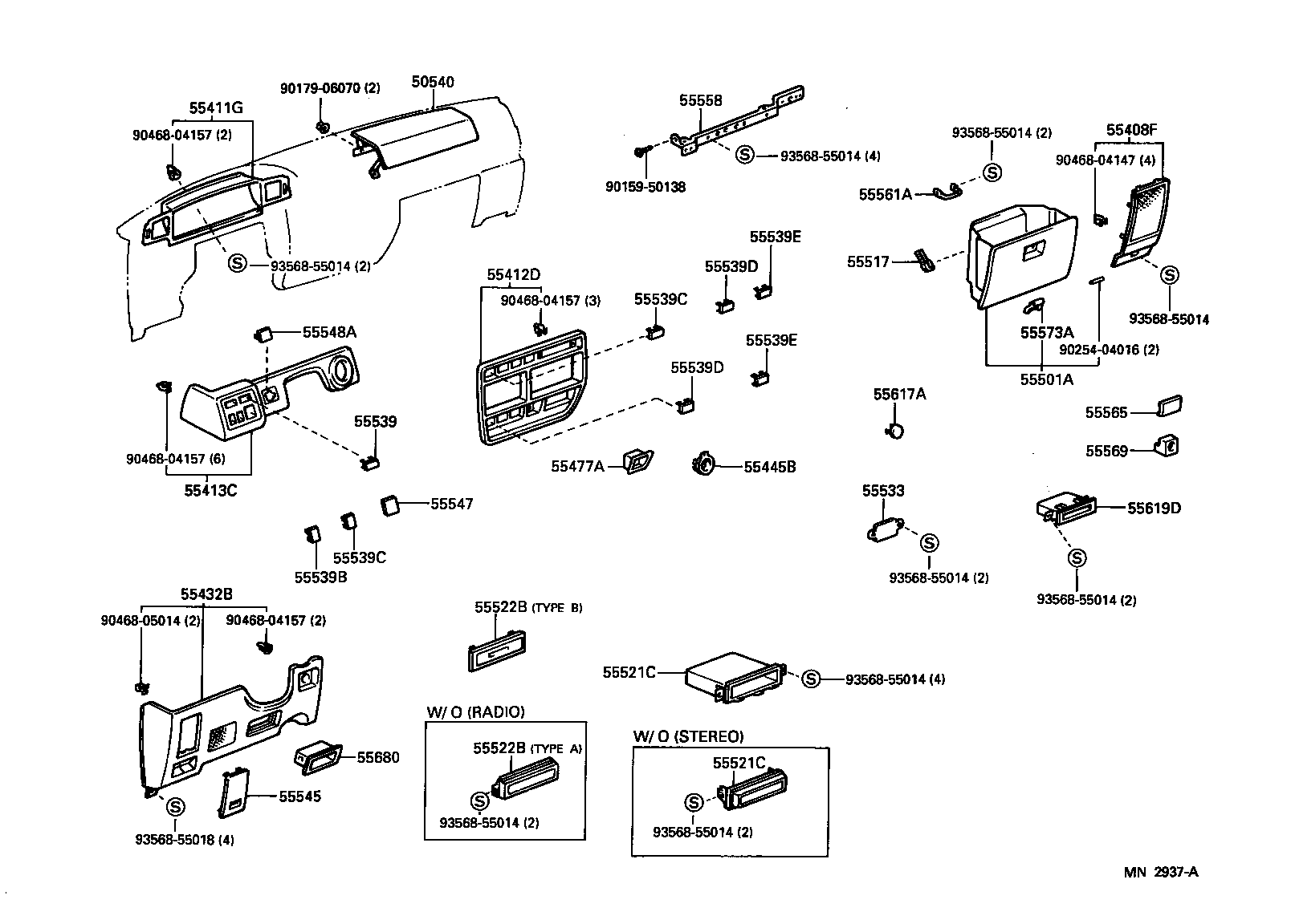 55307-60040 REINFORCEMENT SUB-ASSY, INSTRUMENT PANEL, LOWER product image