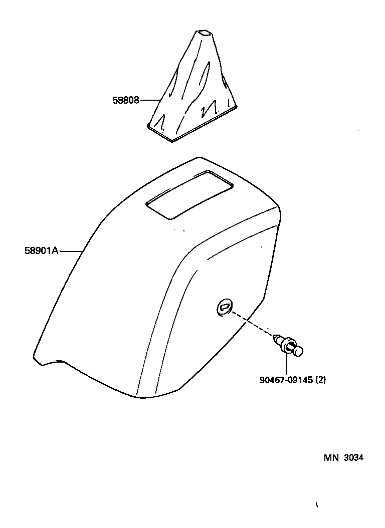 58840-25010-B0 COVER SUB-ASSY, SHIFTING HOLE product image