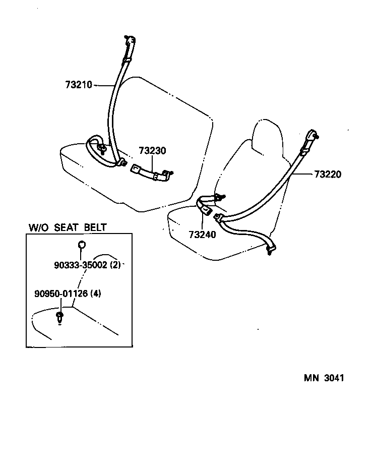 73223-37010 COVER, SEAT BELT RETRACTOR product image