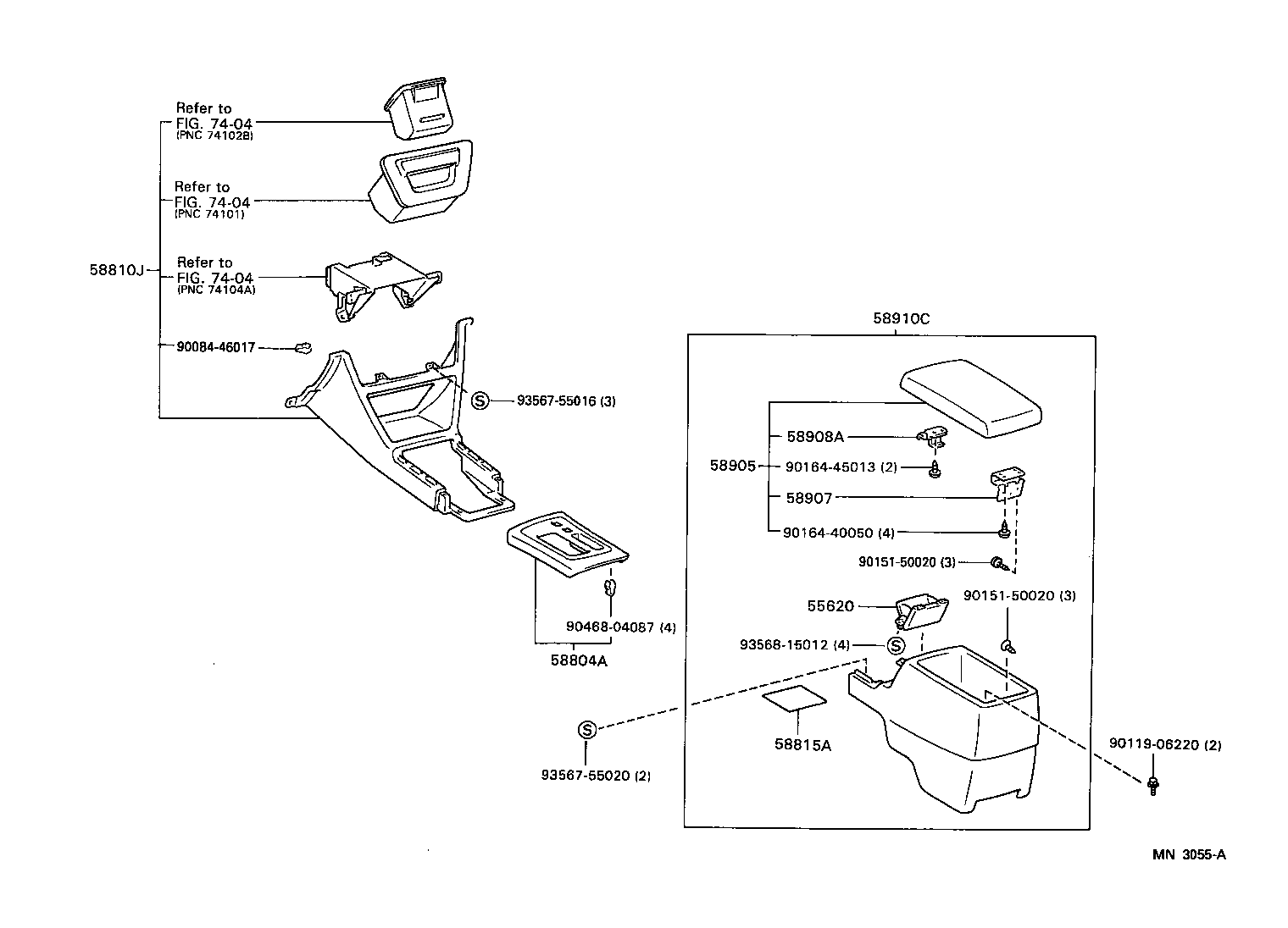 58804-AC030 PANEL SUB-ASSY, CONSOLE, UPPER product image