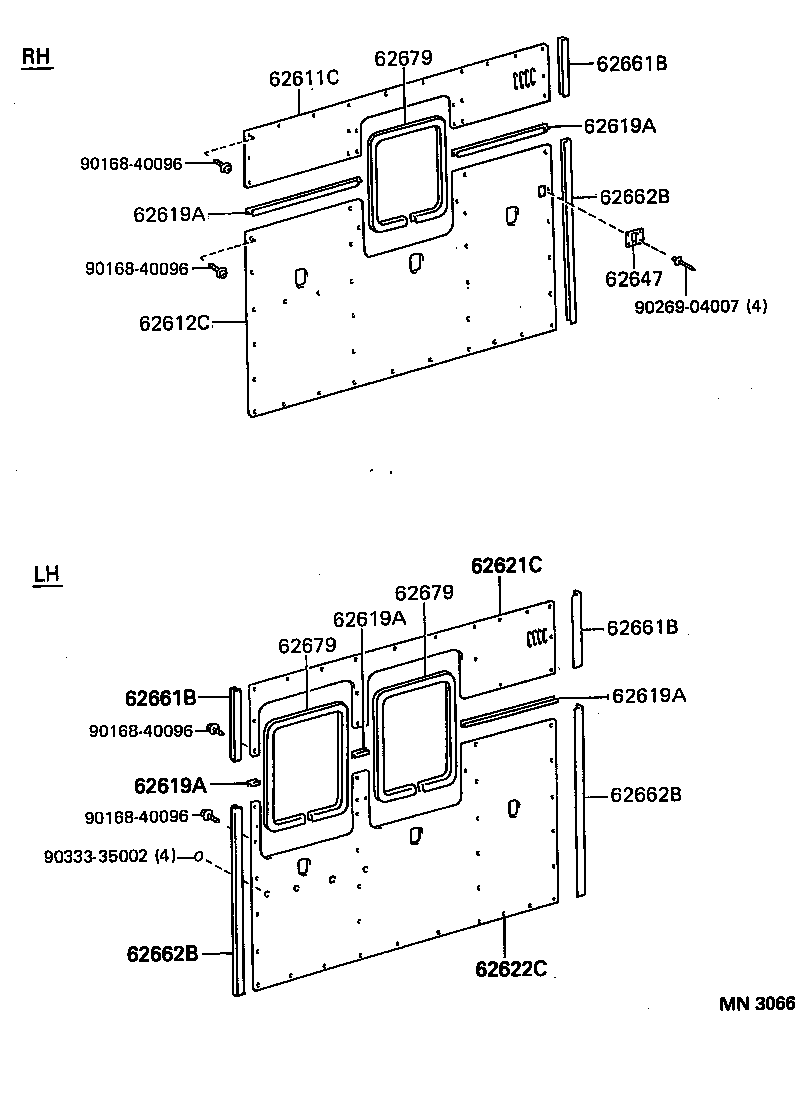 62613-90F16 BOARD, SIDE TRIM NO.3, RH product image