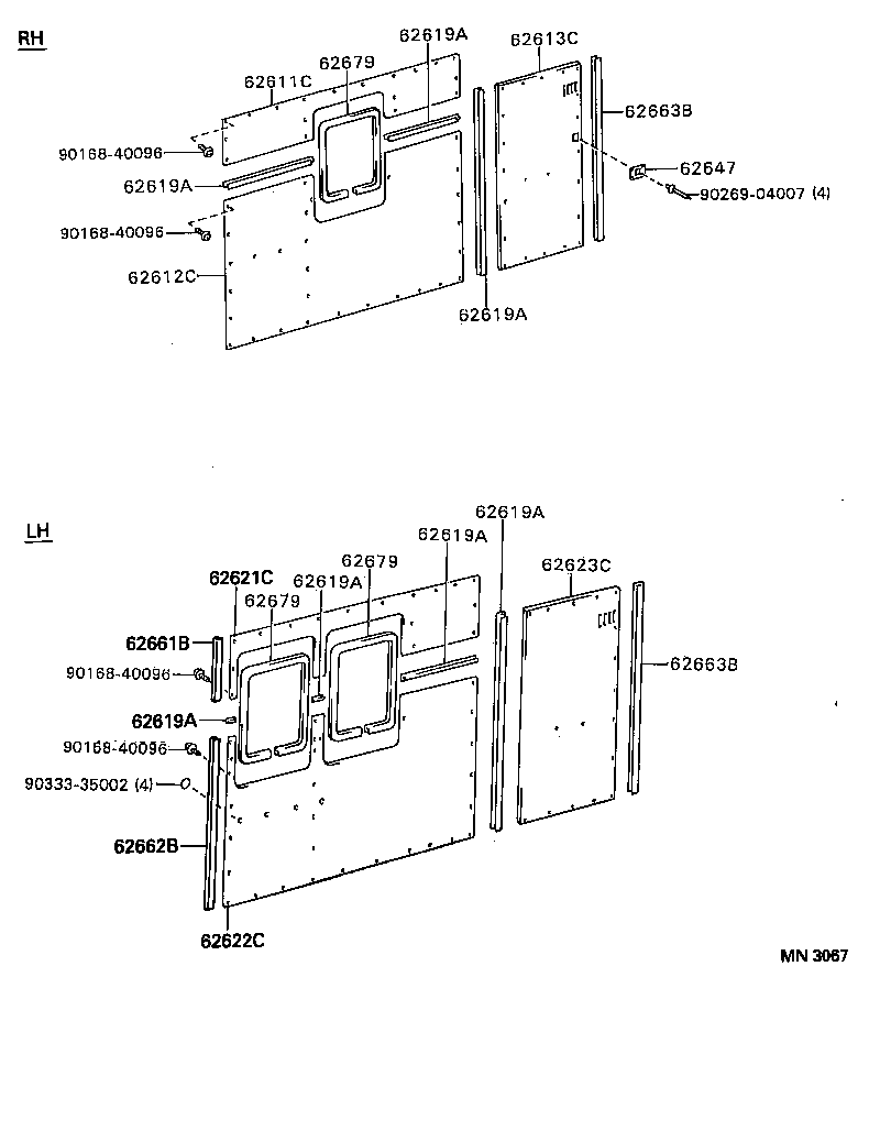 62613-90F16 BOARD, SIDE TRIM NO.3, RH product image