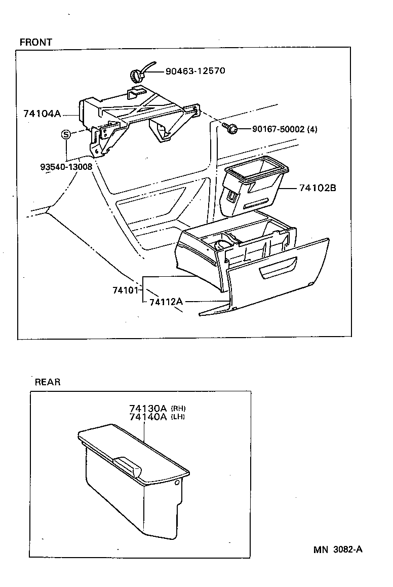 74101-41010-E1 RECEPTACLE SUB-ASSY, FRONT ASH product image
