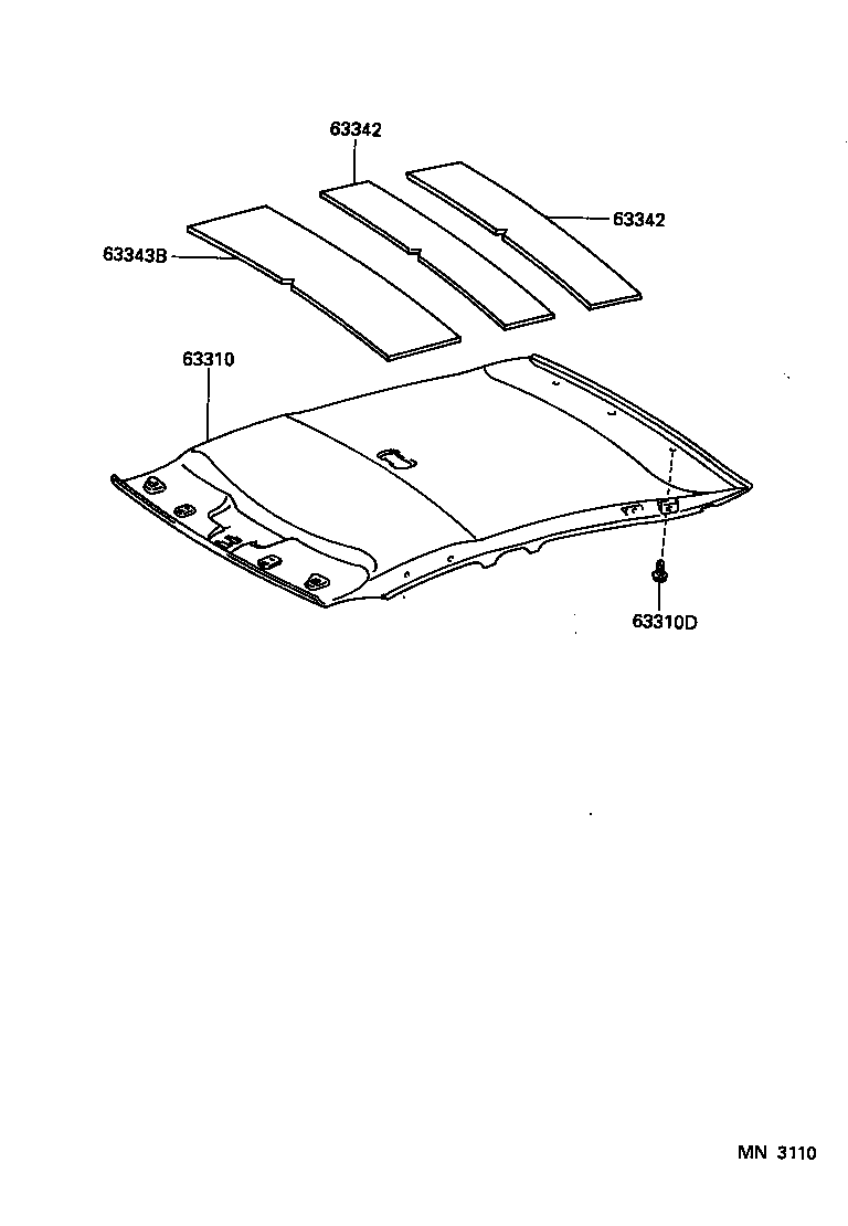63310-1A650-B2 HEADLINING ASSY, ROOF product image