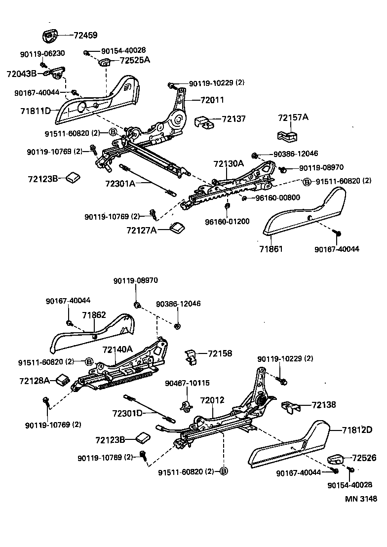 71640-12450 SPRING ASSY, FRONT SEAT BACK, LH(FOR SEPARATE TYPE) product image