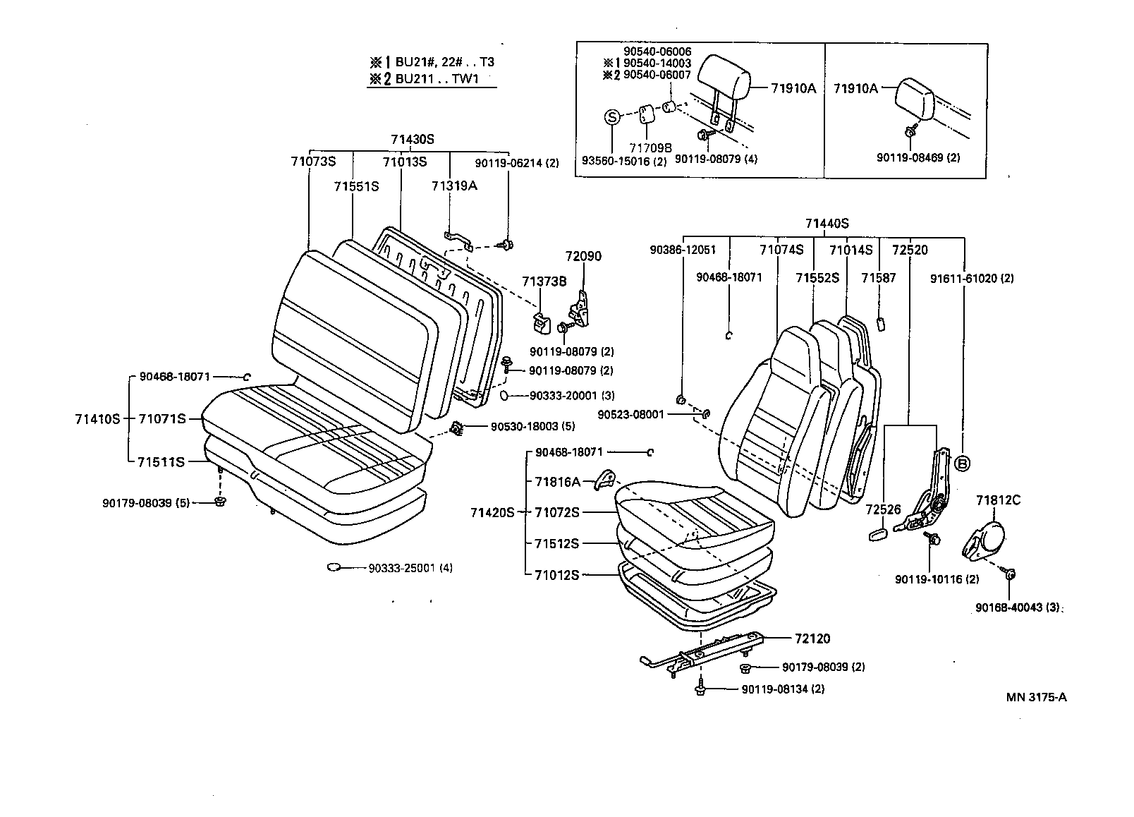 71501-37010 PAD, FRONT SEAT CUSHION, RH(FOR SEPARATE TYPE) product image