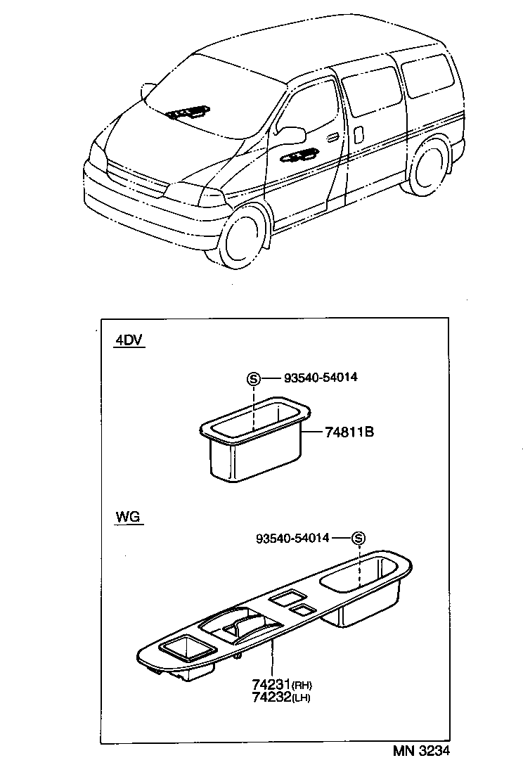 74232-26033 PANEL, FRONT ARMREST BASE, UPPER LH product image